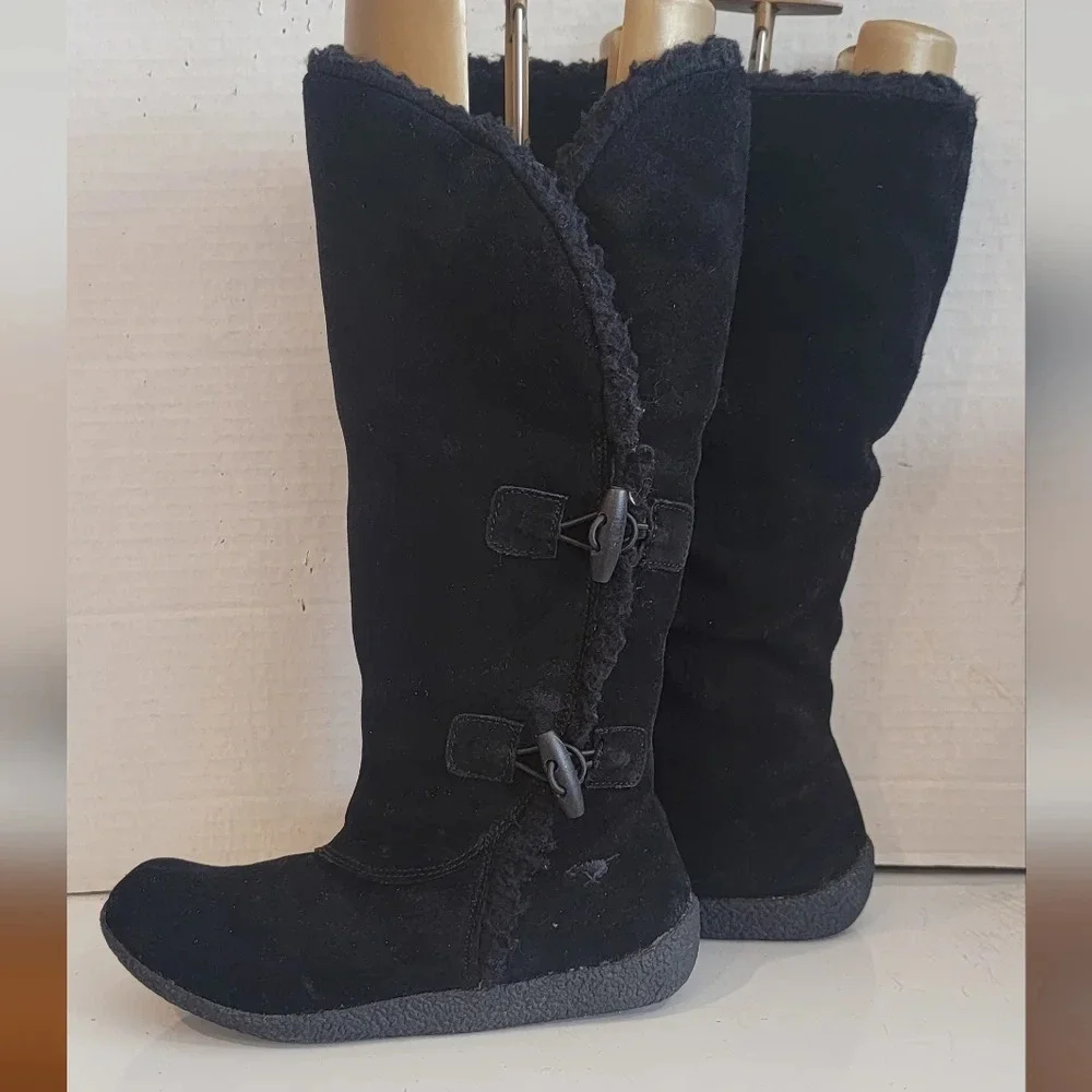 ROCKET DOG BLACK SUEDE LEATHER BOOTS (sz 6-1/2)